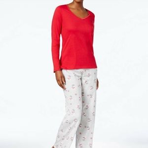Graphic Top & Printed Pants Pajama Set
